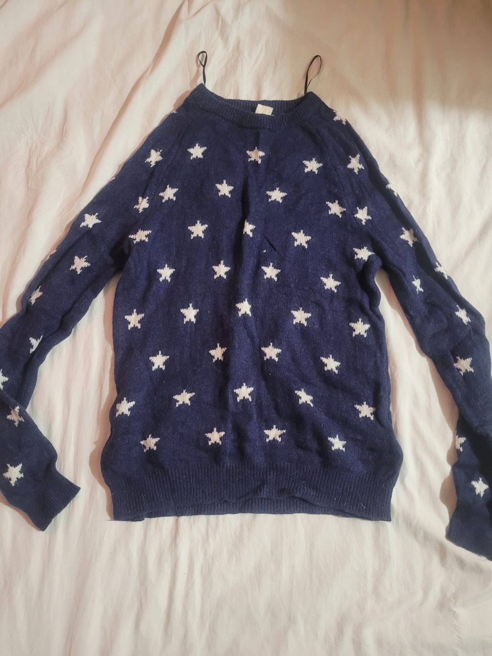 H&M Navy Crewneck Sweater with White Stars